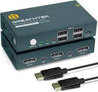 Перемикач GREATHTEK DisplayPort KVM