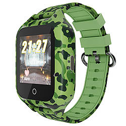 Дитячий водонепроникний GPS-годинник MYOX MX-72GRW (4G) камуфляж із відеодзвінком оптом