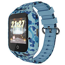 Дитячий водонепроникний GPS-годинник MYOX MX-72BLW (4G) камуфляж із відеодзвінком оптом
