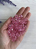 Намистини  " Куб кришталевий" 10 мм,  яскраво  рожеві 500 грамів