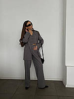Женский стильный костюм-тройка Констанция пиджак жилет и брюки палаццо Kbvf64