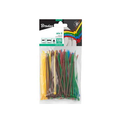 Стяжки кабельні пластикові 2,5x200мм, 100 шт.
COLOUR MIX, TSM51125200, фото 1