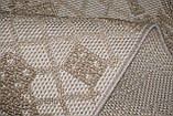 Безворсовий сучасний килимок рогожка CALIDO 08340A L.Beige/L.Beige, 0.6х1.1 м, фото 4