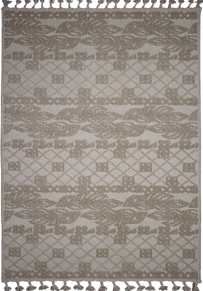 Безворсовий сучасний килимок рогожка CALIDO 08340A L.Beige/L.Beige, 0.6х1.1 м