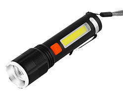 Ліхтарик ручний XH-P50 BL-P12-P50 ліхтарик з бічним світильником акумуляторний кишеньковий з кліпсою P50+COB Зум