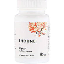 Розторопша, Siliphos, Thorne, фітосома розторопші плямистої, 90 капсул (180 мг на капсулу)
