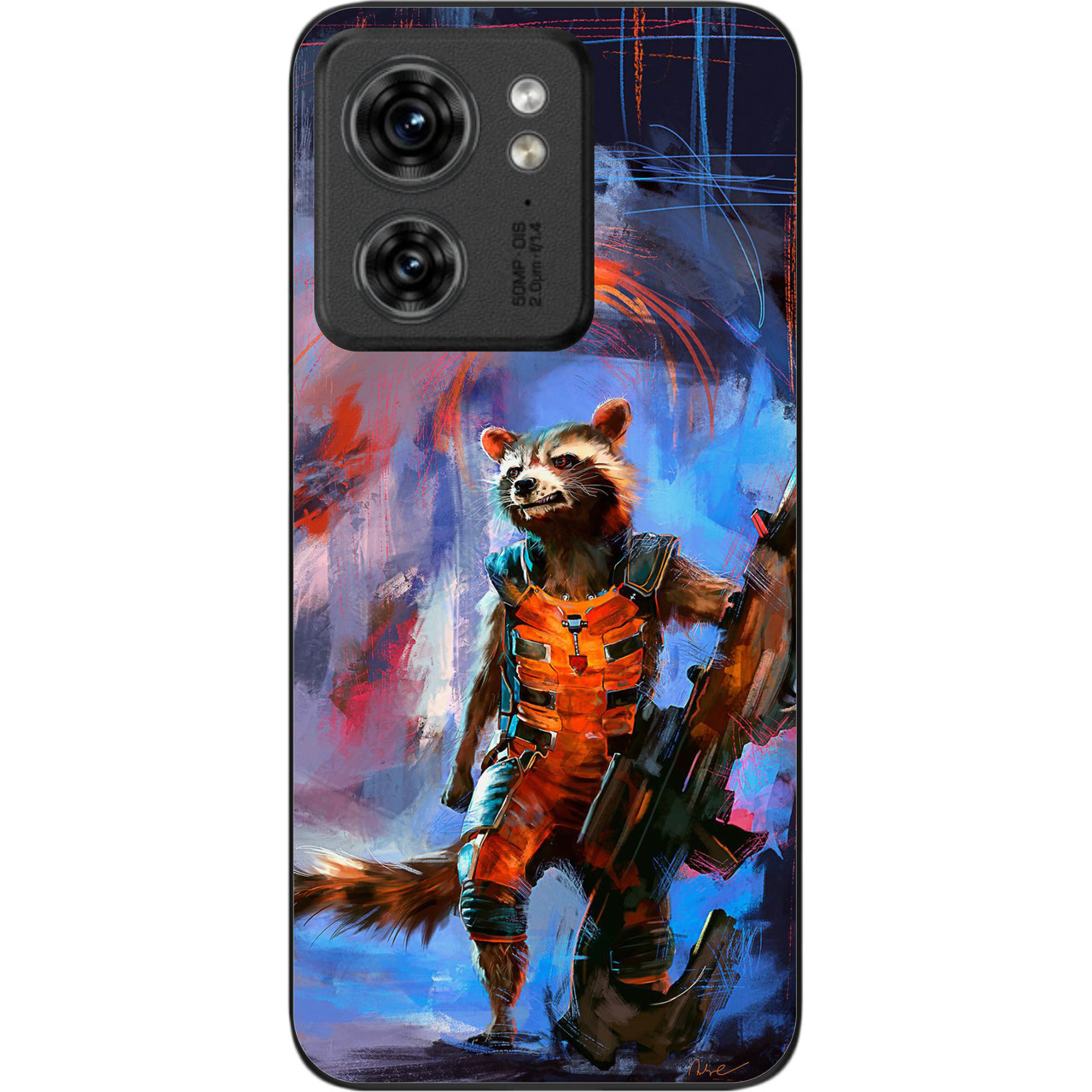 Бампер силіконовий чохол Epik для Motorola Edge 40 з картинкою Єнот ракета, фото 1