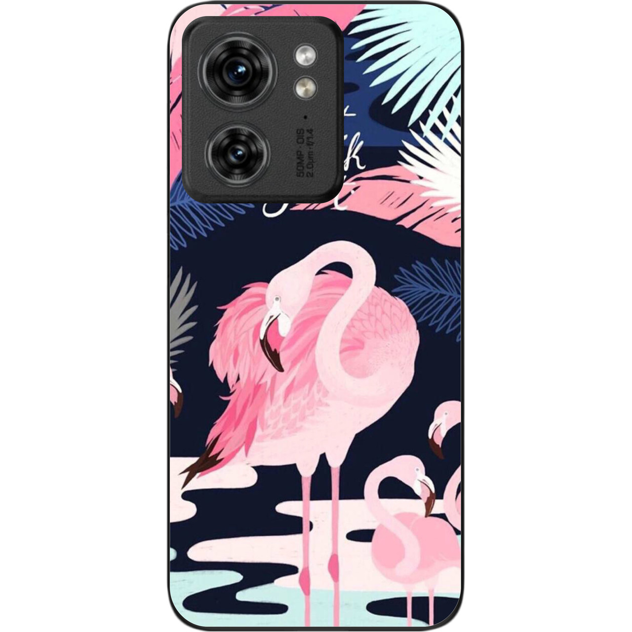 Бампер силіконовий чохол Epik для Motorola Edge 40 з картинкою Фламінго, фото 1