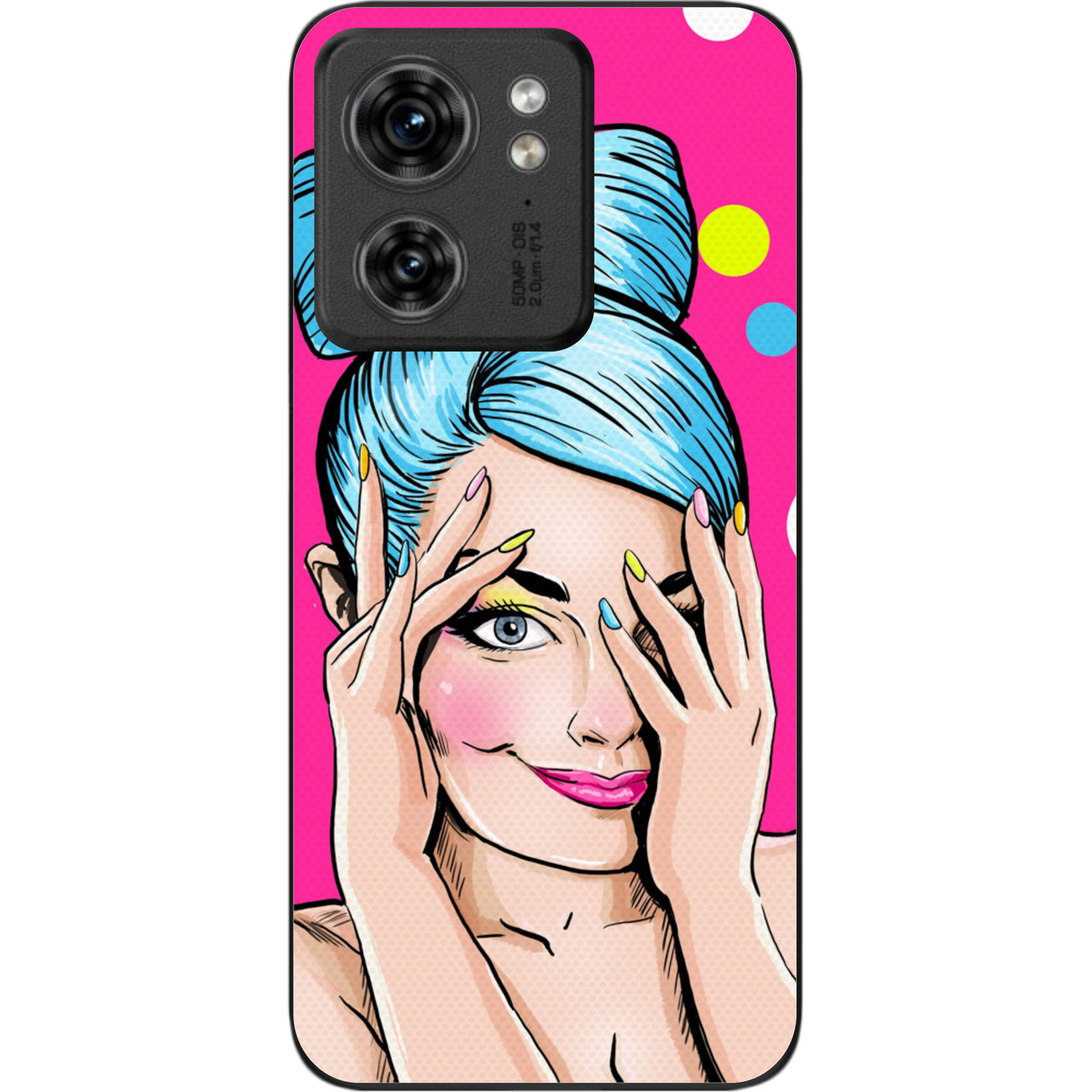 Силіконовий чохол Epik для Motorola Edge 40 з картинкою Дівчина Поп арт, фото 1