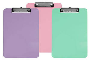 Планшет А4 ООПТ пластиковий, мікс пастельних кольорів