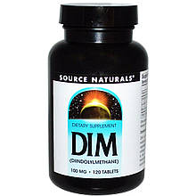 DIM (дііндолілметан) 100 мг, Source Naturals, 120 таблеток