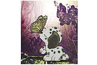 Алмазна мозаїка 21*25см Цуценя з метеликом ООПТ