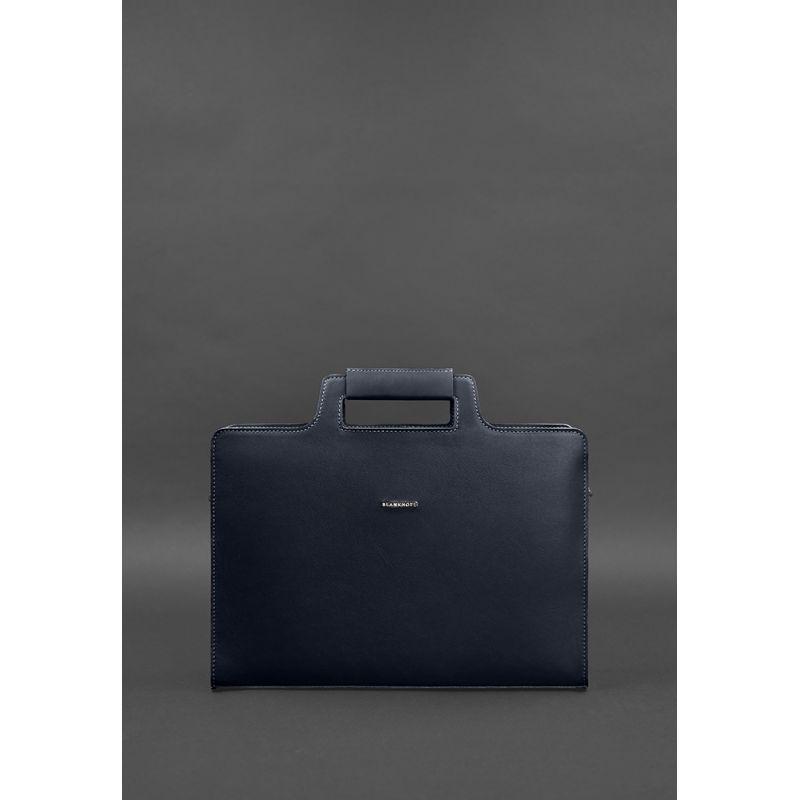 Женская кожаная сумка для ноутбука и документов BlankNote 15 Dark Blue (BN-BAG-36-navy-blue) - фото 3 - id-p2000086086