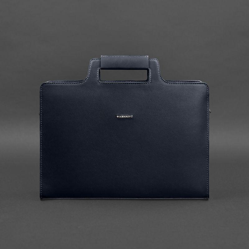 Женская кожаная сумка для ноутбука и документов BlankNote 15 Dark Blue (BN-BAG-36-navy-blue) - фото 9 - id-p2000086086