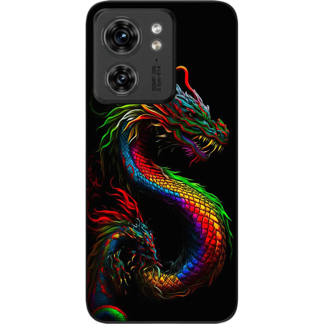 Силіконовий чохол бампер Epik для Motorola Edge 40 з картинкою Різнобарвний дракон, фото 1