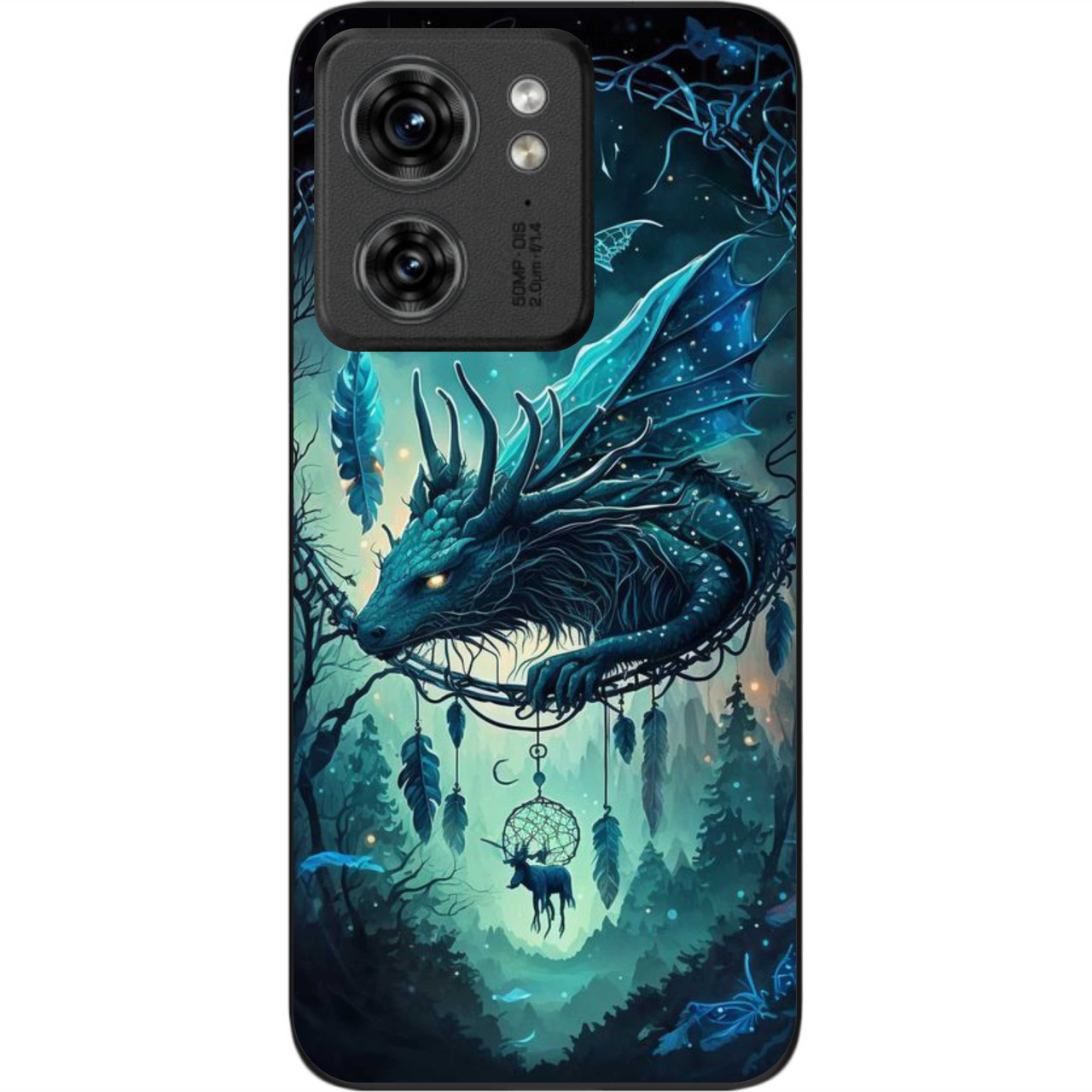 Силіконовий чохол бампер Epik для Motorola Edge 40 з картинкою Дракон і ловець снів, фото 1