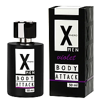 Парфуми з феромонами для чоловіків X phero Men Violet Body Attack, 50 ml