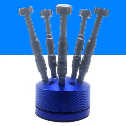 Підставка для викруток, інструментів E-Fixit / обертання 360° / 10 відділень / Blue, фото 2