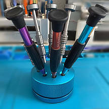 Підставка для викруток, інструментів E-Fixit / обертання 360° / 10 відділень / Blue, фото 4