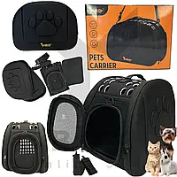 Сумка-транспортер для перенесення котів та собак чорна18270