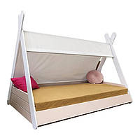Детская кровать односпальная кроватка в детскую комнату с балдахином Инди кровати детские190х90см