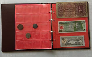 Альбом для монет і банкнот Collection набірний Червоний ( hub_cpOn45704)