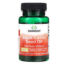 Олія насіння чорного кмину Swanson Black Cumin Seed Oil 500 mg 60 Softgels