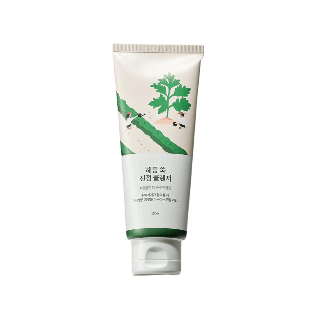 Заспокійлива очищуюча пінка з морським полином ROUND LAB Mugwort Calming Cleanser 150 мл (593080)