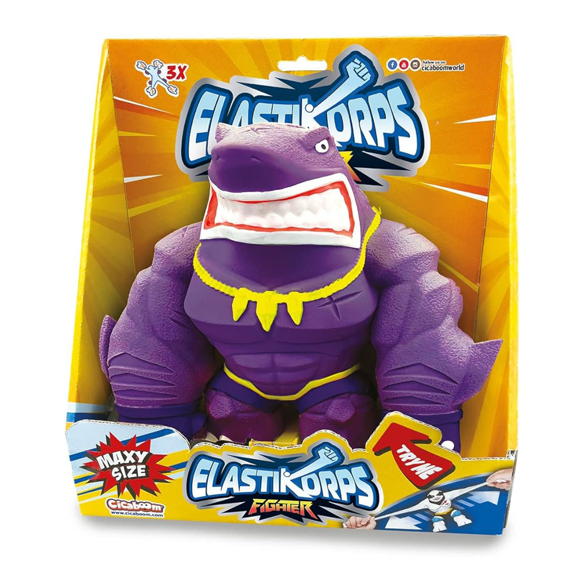 Стретч-іграшка Elastikorps серії Maxy Fighter – Акула Фінні фіолетова MShark-PURPLE