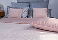 Покривало на двоспальне ліжко 180x220 стьобане дизайнерське, однотонні пледи мікрофібра Персиковий, фото 2