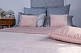 Покривало на двоспальне ліжко 180x220 стьобане дизайнерське, однотонні пледи мікрофібра Персиковий, фото 8