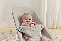 Шезлонг BabyBjorn Bouncer Bliss 3D Jerse (rama Light Grey) + Toy Googly Eyes Pastels, фото 5