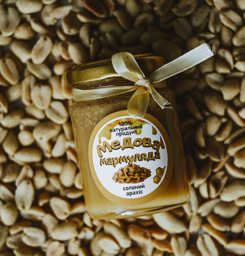 🥜 Медова мармуляда солоний арахіс 100мл, фото 1