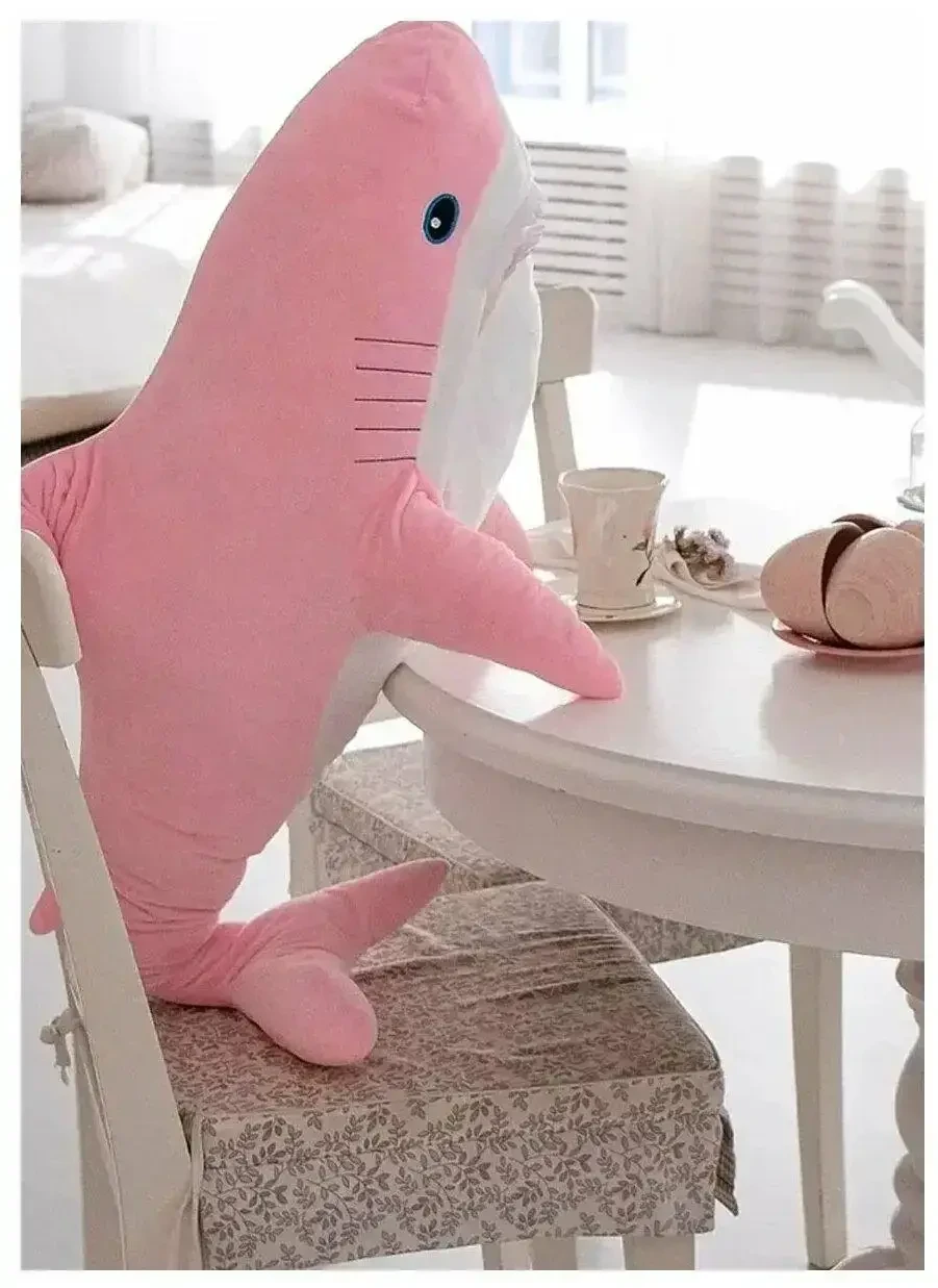 Мягкая игрушка Акула IKEA 100 см Розовая - фото 5 - id-p2016618306