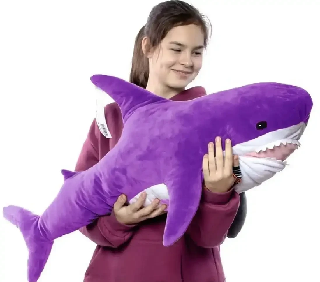 Мягкая игрушка Акула IKEA 100 см Фиолетовая - фото 4 - id-p2016618307