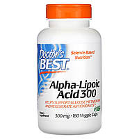 Альфа-липоевая кислота, Alpha-Lipoic Acid, Doctor's Best, 300 мг, 180 кап. (DRB-00277)