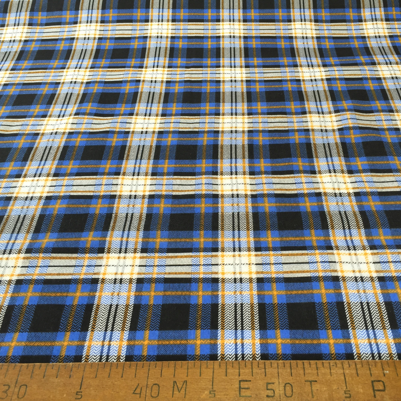 Фланель (байка) у синьо-сіру карту, фото 1