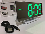 Настільні електронні годинники дзеркало від USB VST3618L SV227, фото 2