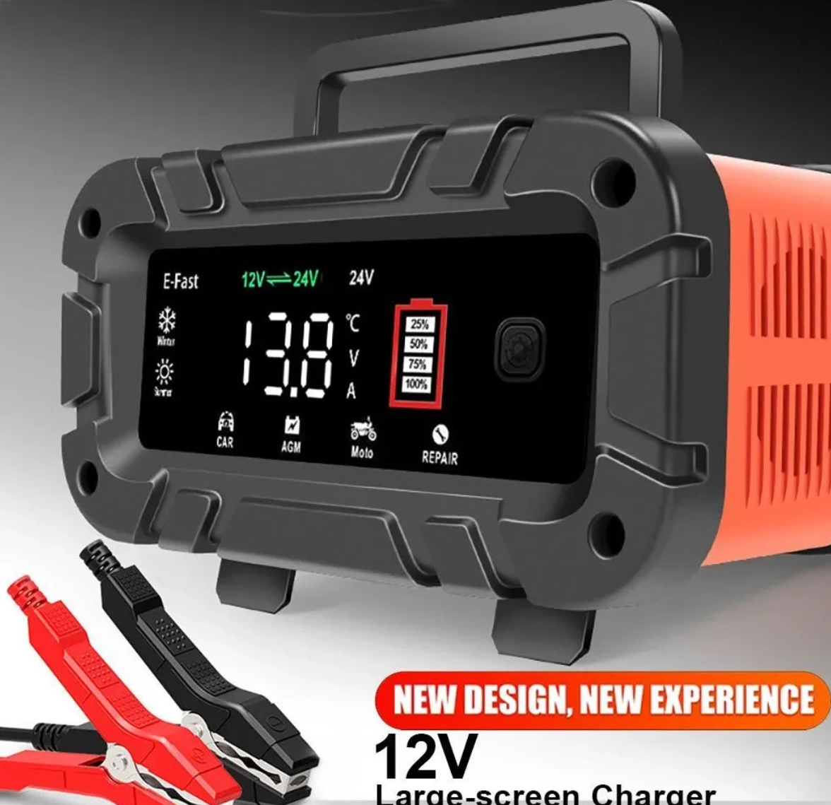 Зарядное устройство для зарядки автомобильных аккумуляторов E-FAST TK-700 12V 10A, Интеллектуальная зарядка дл - фото 4 - id-p2016697654