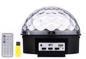 Світлодіодний Диско Куля Mp3 led Bluetooth magic ball light + пульт флешка iC227