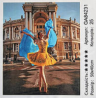 Алмазная мозаика Балерина и Оперный театр 40x50 см на подрамнике
