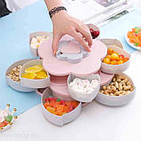 Обертова тарілка-органайзер для закусок Candy Box 2 ярусу SV227, фото 3
