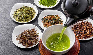 Чаї-зелений, матча, кудин