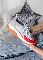 Кроссовки Versace Кросівки  Cross Chainer White/Red