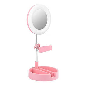 Кільцева лампа складається з дзеркалом Live Makeup G3 16 см iC227