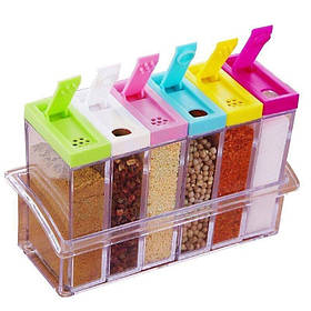 Набір контейнерів для спецій Seasoning six-piec set SV227
