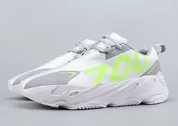 Кроссовки Adidas Yeezy Boost 700 MNVN Silver/Gray/Lime изи буст Адидас