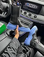 Жіночі черевики Bottega BV "BLACK/BLUE" PREMIUM
