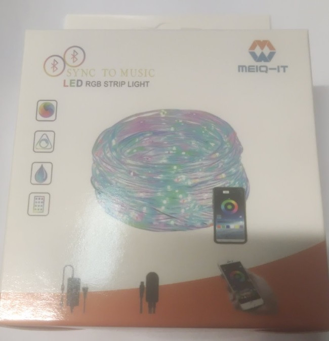 Світлодіодна стрічка з пультом smd 5050 RGB 12 вольт Music SV227, фото 1