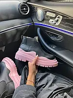 Женские ботинки Bottega BV "LOW BLACK PINK" PREMIUM